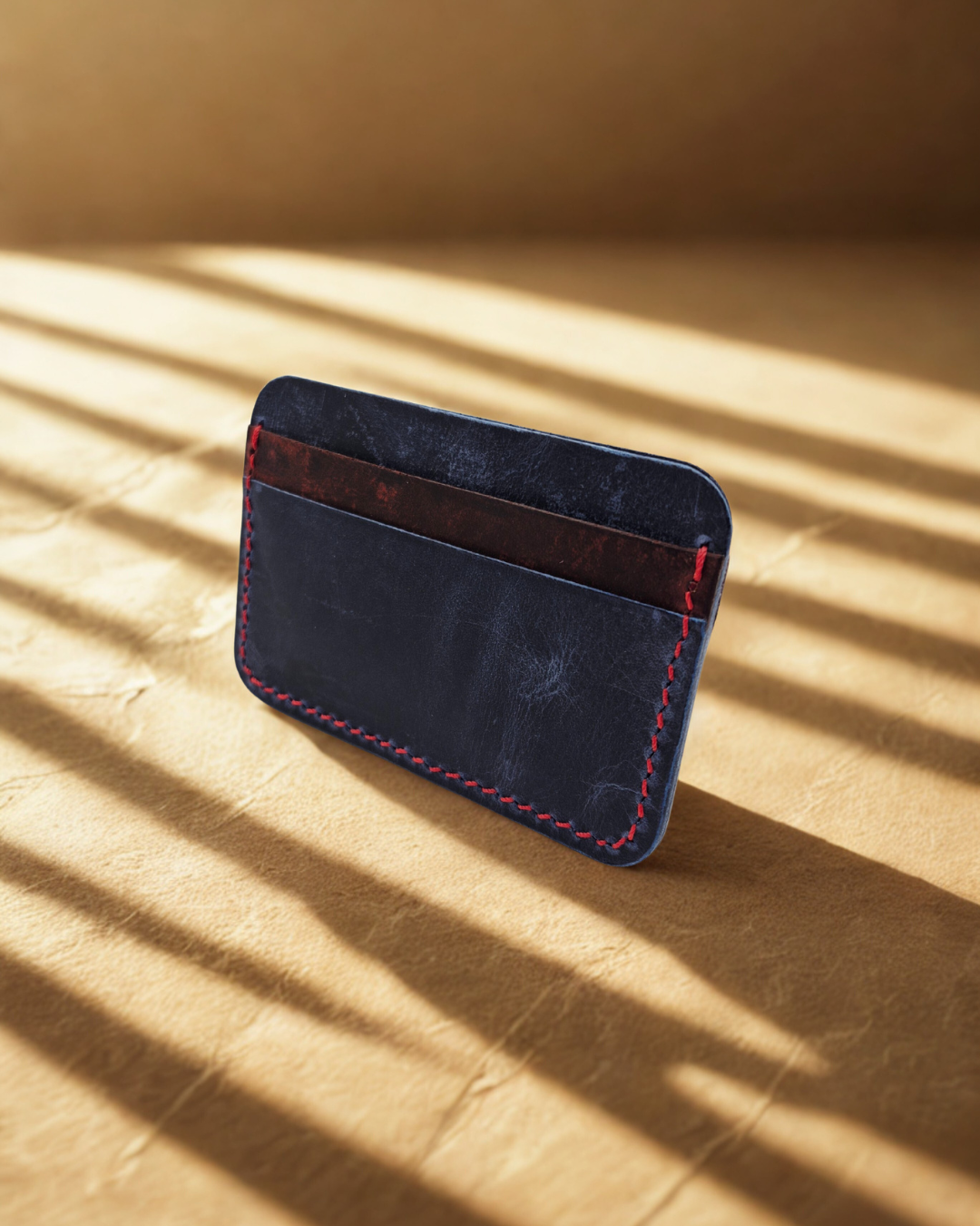 Cardholder - Crimson and ocean